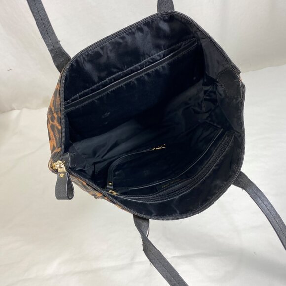 Michael Kors Leopard Nylon Kelsey Tote Bag Purse - Picture 6 of 13